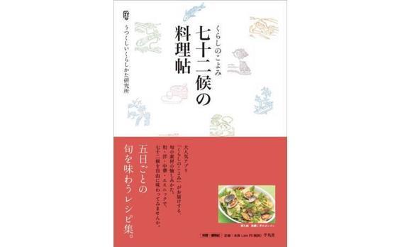 28万ダウンロードの人気アプリ「くらしのこよみ」から
料理レシピブック『くらしのこよみ　七十二候の料理帖』を発売