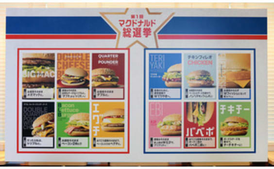 マクドナルド総選挙
「ダブルチーズバーガー」が勝利！　
公約実現へ