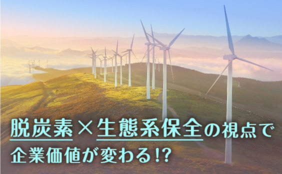 脱炭素に「生態系保全」の視点を加えると、企業の価値はどう変わる！？