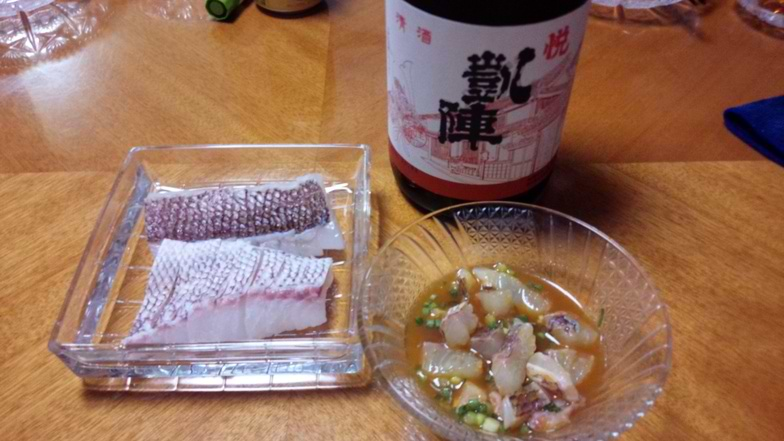 地酒に地魚で