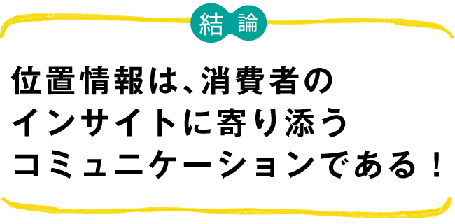 位置情報は消費者のインサイトに寄り添うコミュニケーションである