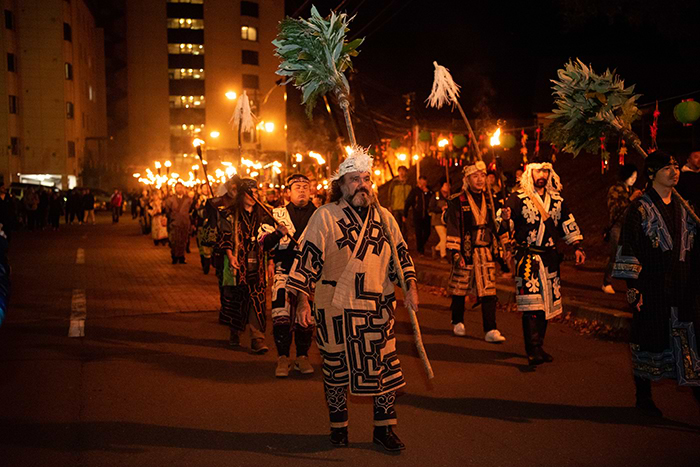 アイヌ民族の祭り風景