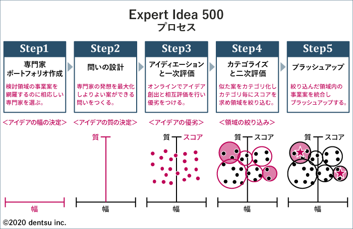 「Expert Idea 500」の五つのプロセス