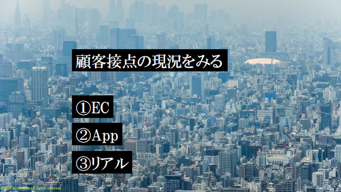 三つの顧客接点「EC」「App」「リアル」