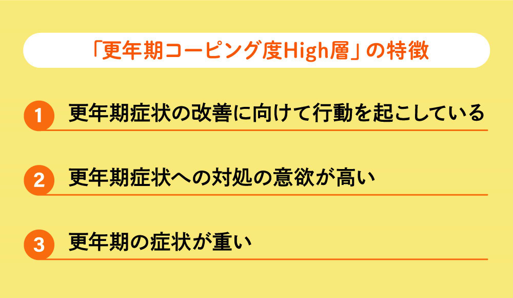 「更年期コーピング度High層」の特徴