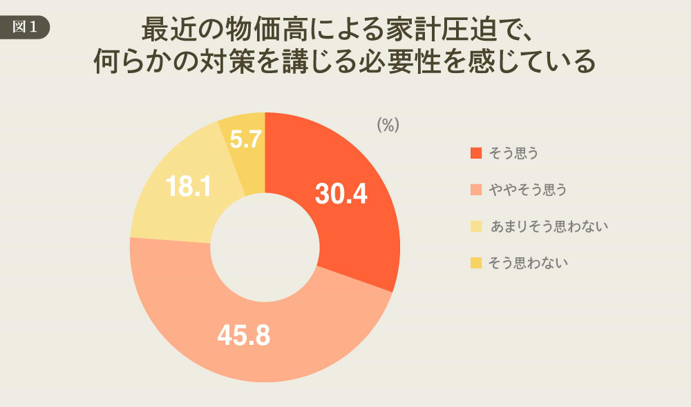 DDD　物価高で家計圧迫　図１