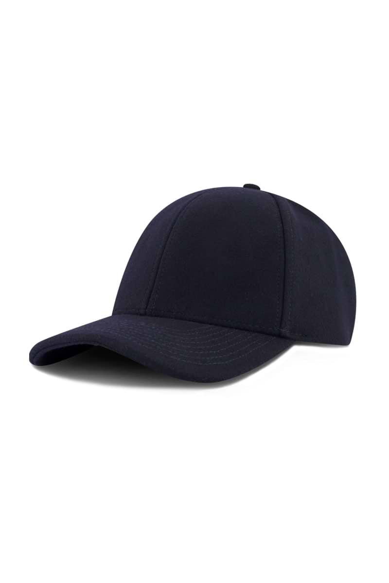 Wool Baseball Cap Navy Blue