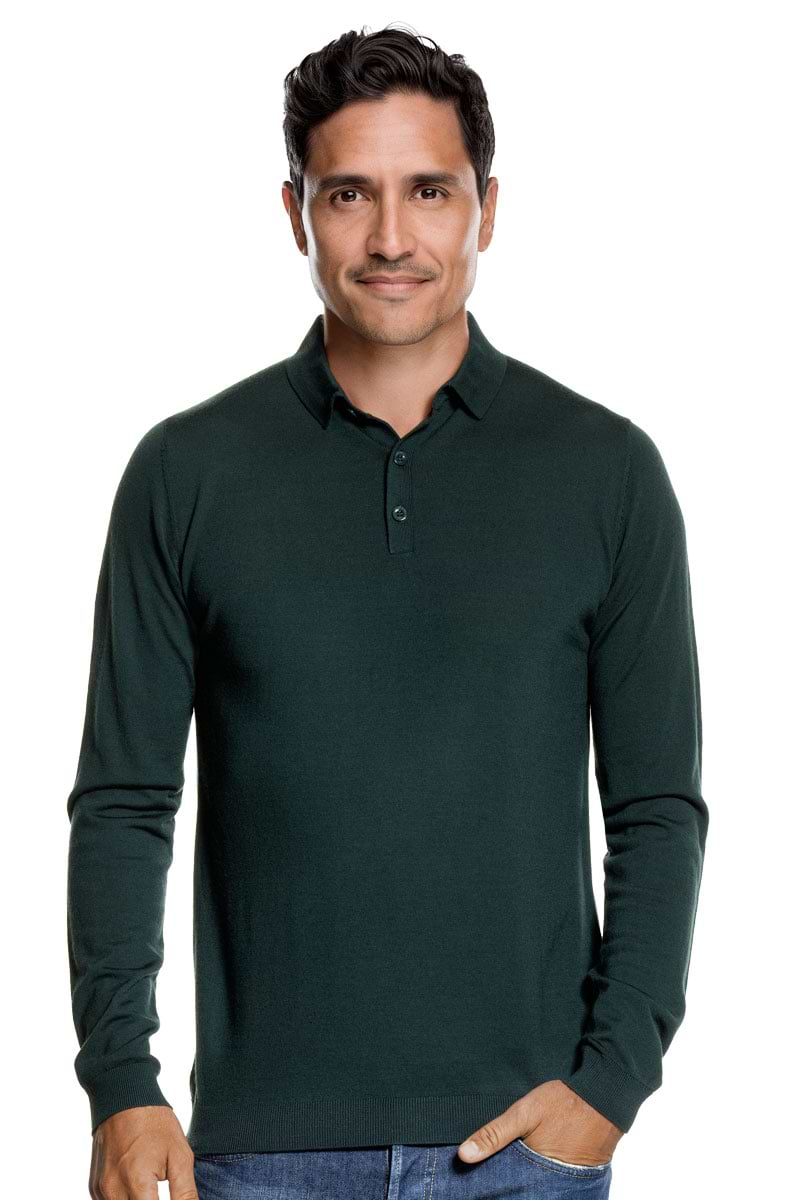 Riva Buttons Long Sleeve Very Dark Green