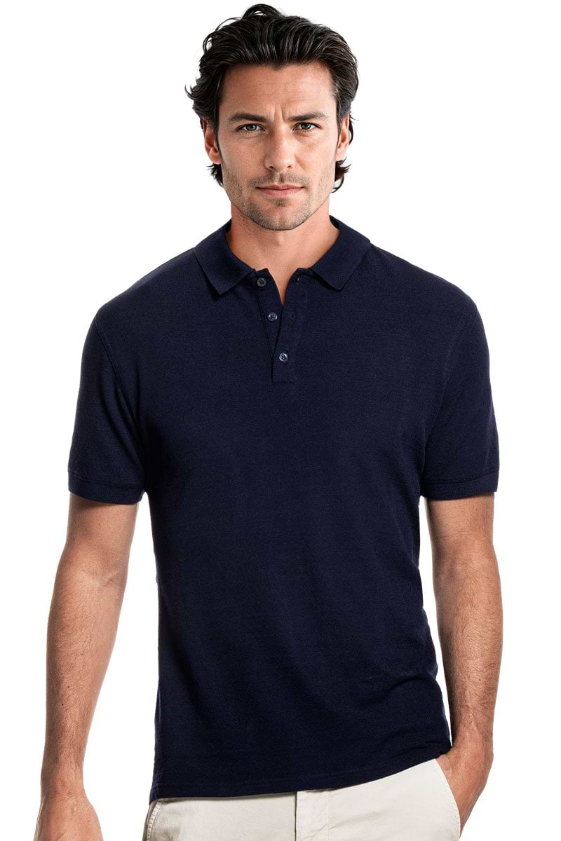 Blue Label Polo Pique Navy Blue