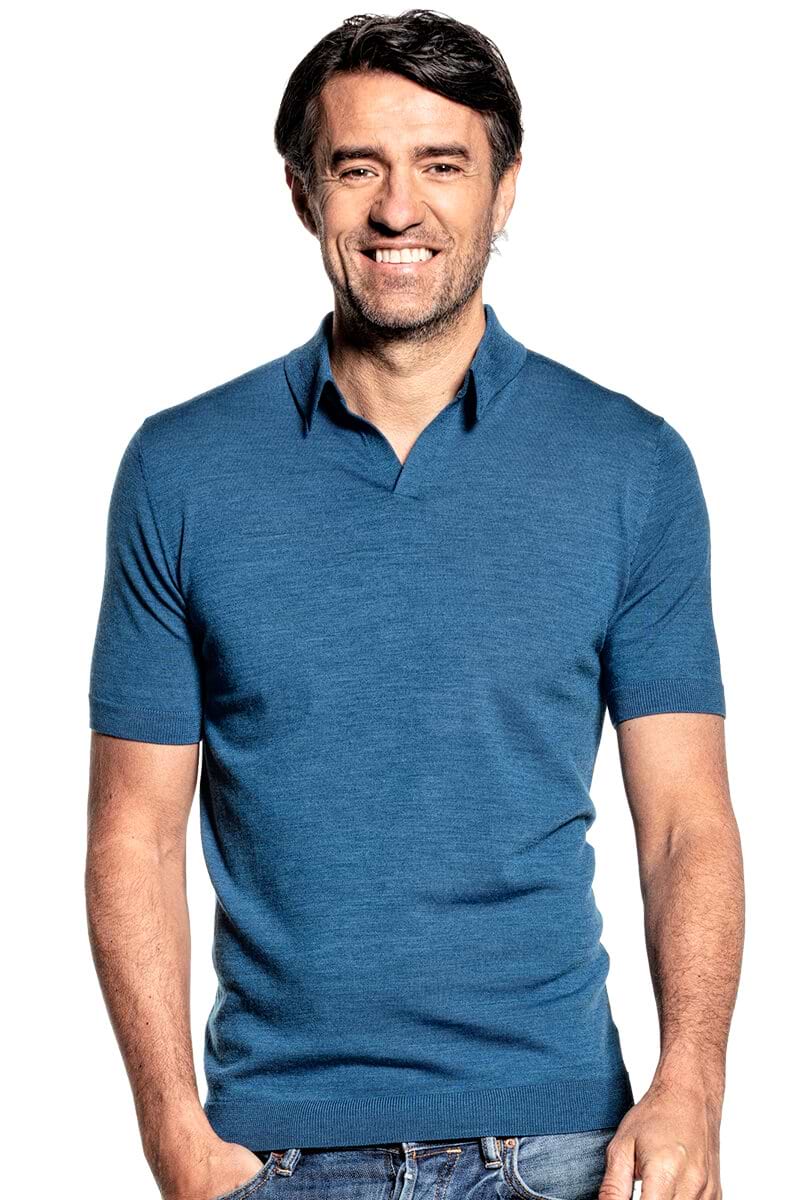 Joe Riva Short Sleeve Federal Blue