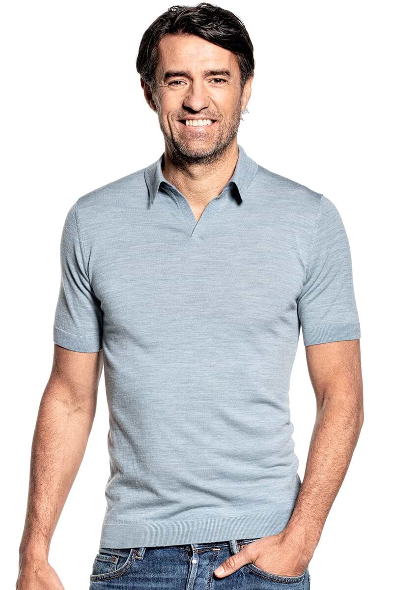 Joe Riva Short Sleeve Hazy Blue