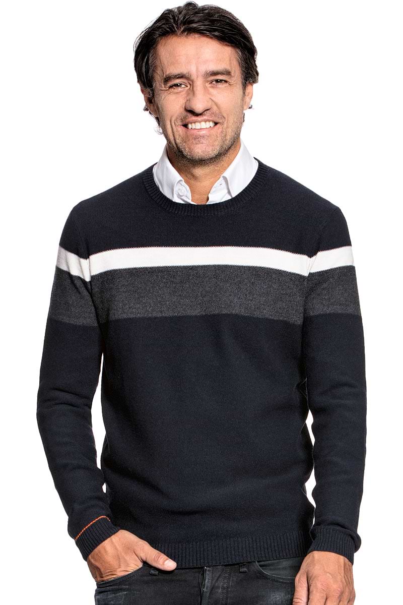 Joe Bee Double Stripe Navy Antra White