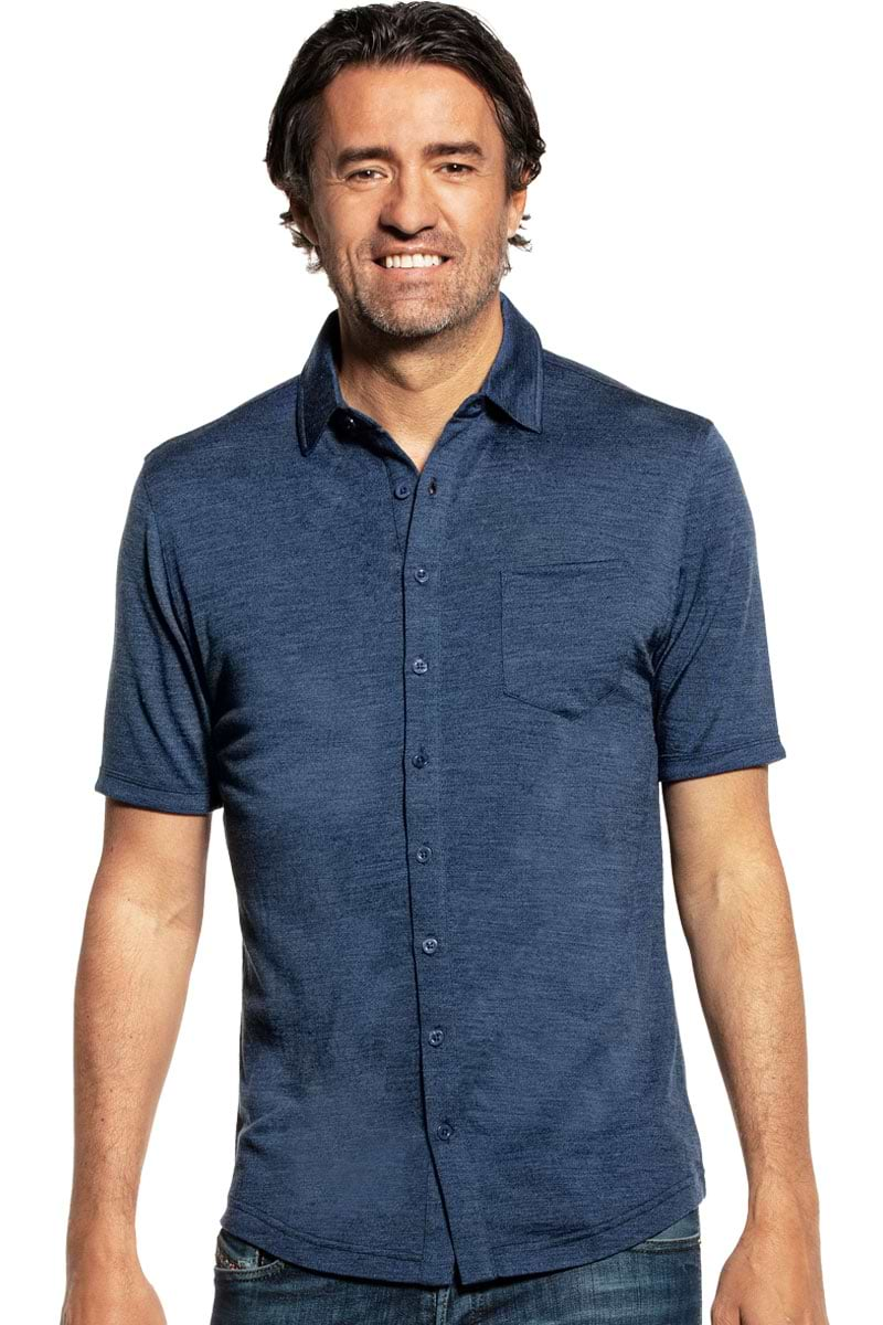 Joe Shirt Button Up Short Sleeve Coastal Blue