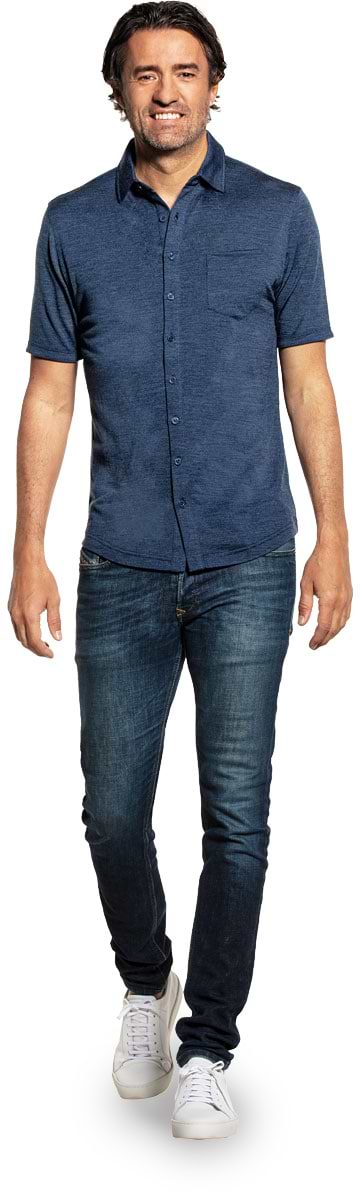Joe Shirt Button Up Short Sleeve Coastal Blue