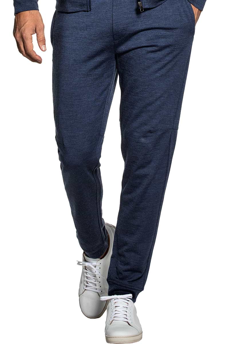 Sweatpants for men made of Merino wool in Blue