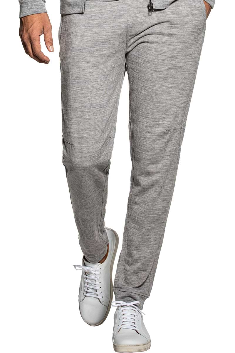 Sweatpants for men made of Merino wool in Grey
