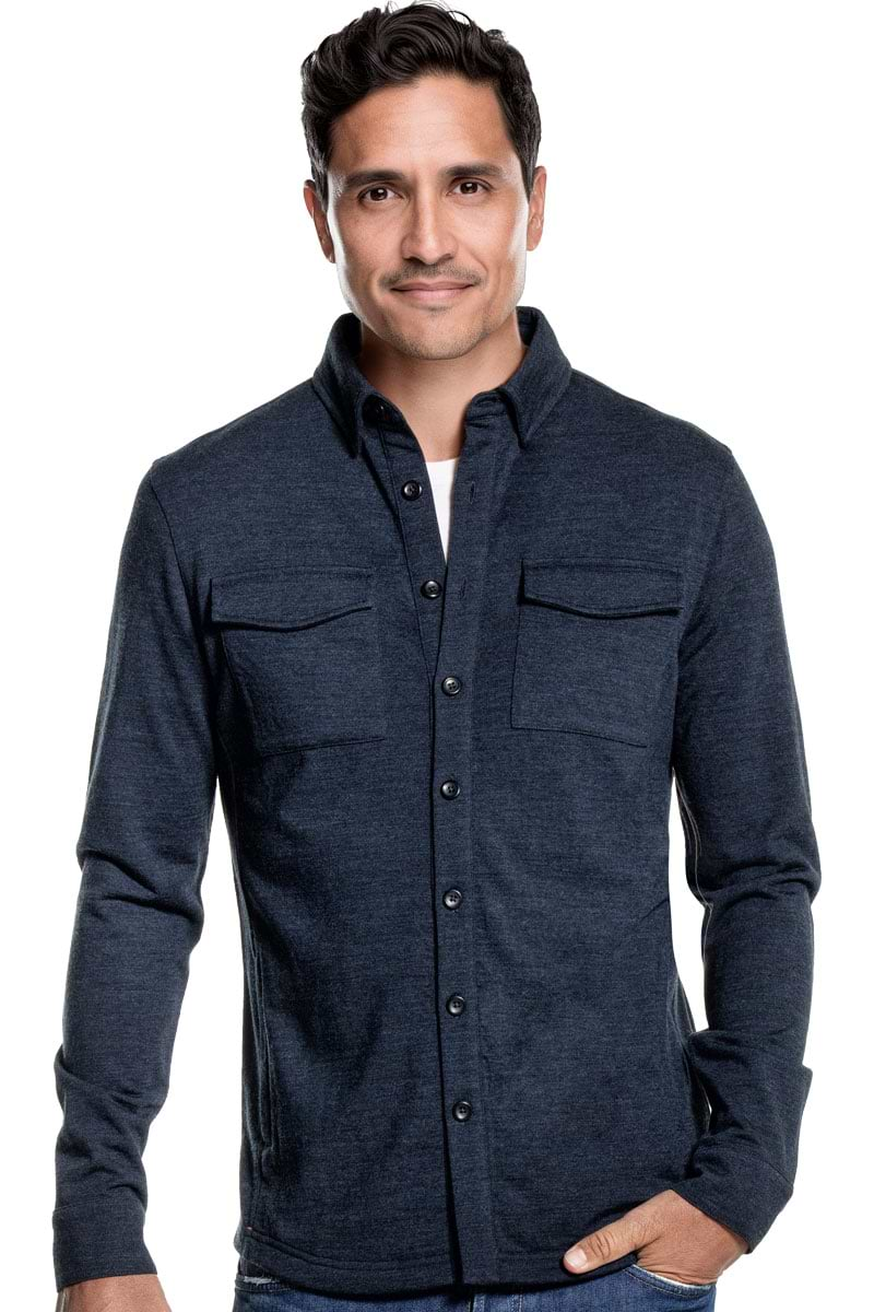 Joe Overshirt Pockets Blue Whale