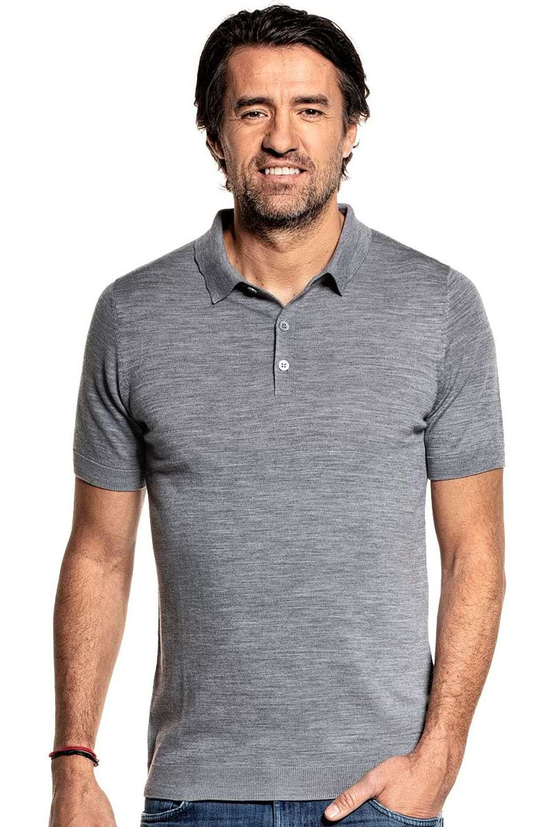 Riva Buttons Short Sleeve Mid Grey