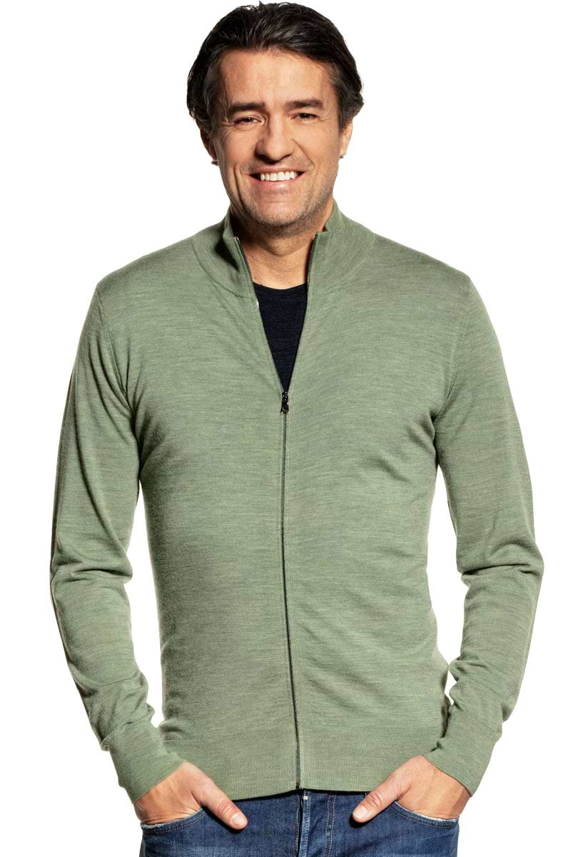 Joe Riva Cardigan Zip Agave Green