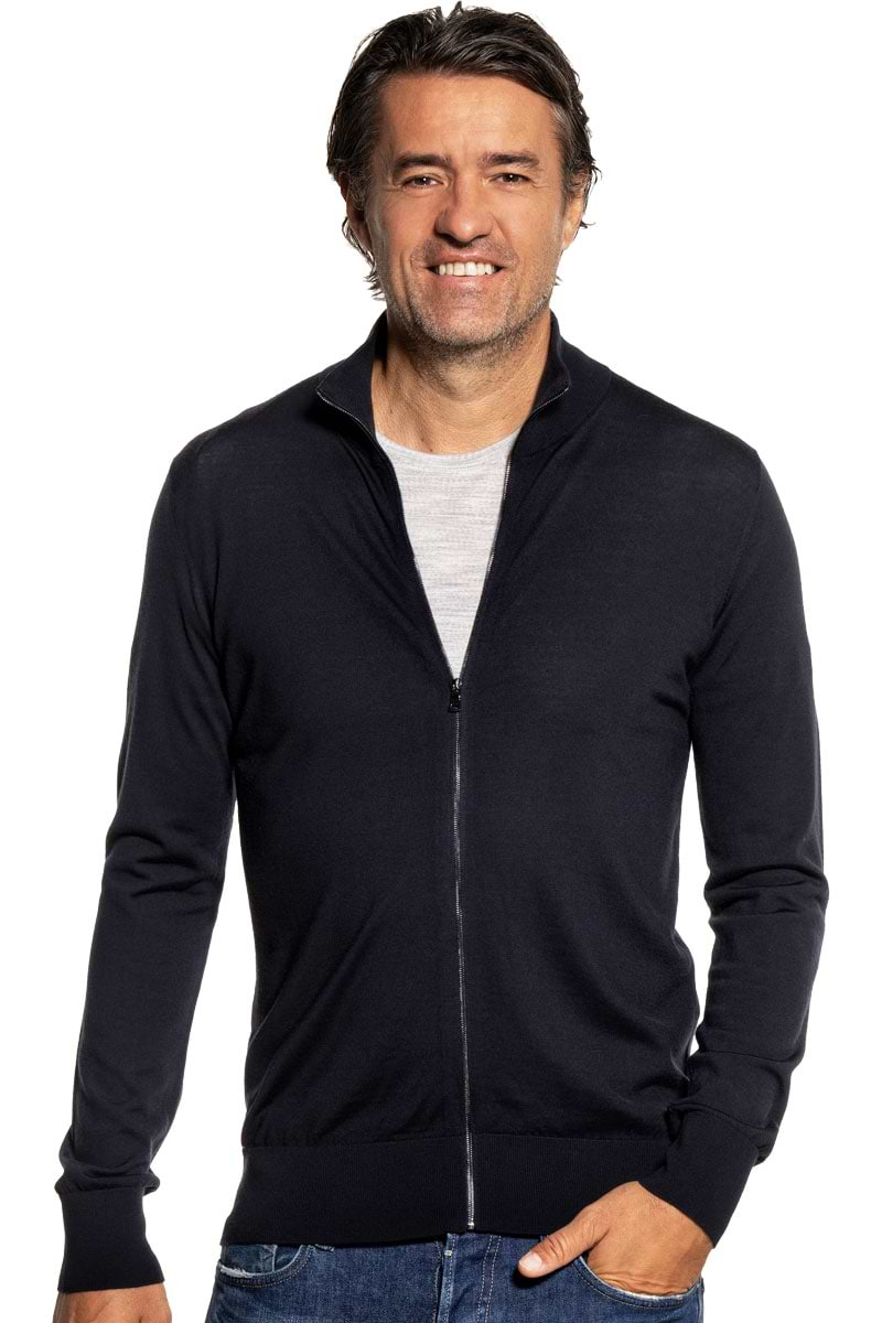 Joe Riva Cardigan Zip Very Dark Navy