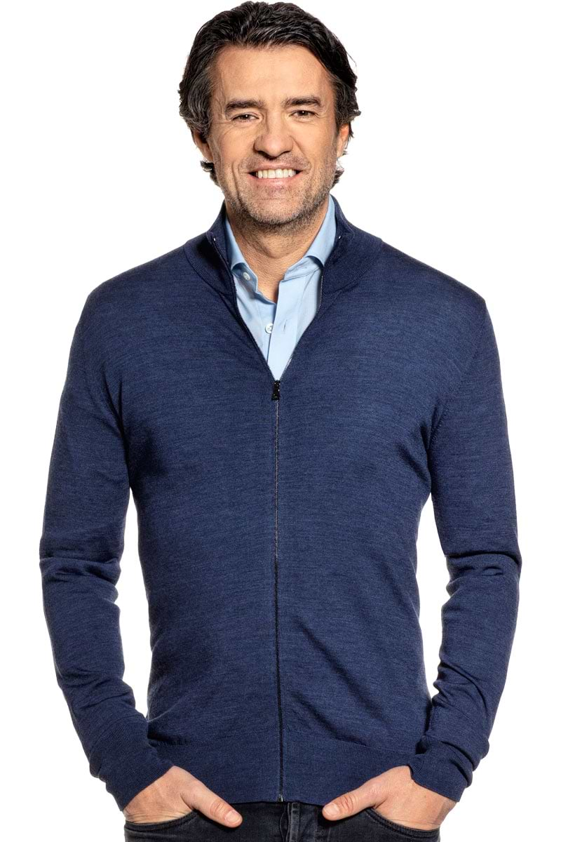 Joe Riva Cardigan Zip Summernight Navy