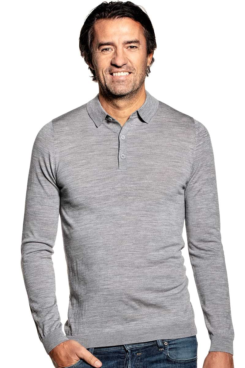 Joe Riva Buttons Long Sleeve Mid Grey