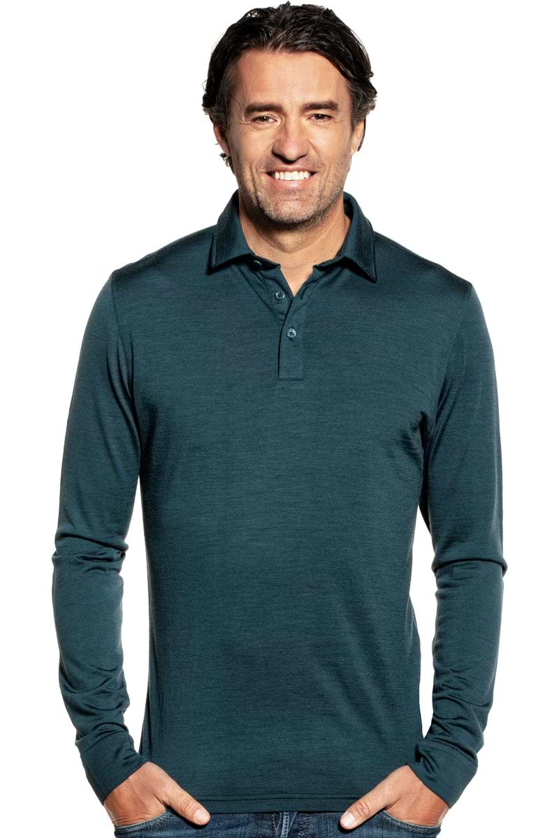 Shirt Polo Long Sleeve Proud Peacock