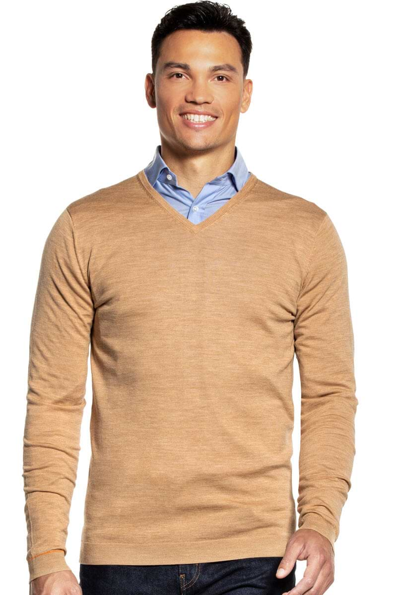 Joe V-neck Extra Long French Cognac