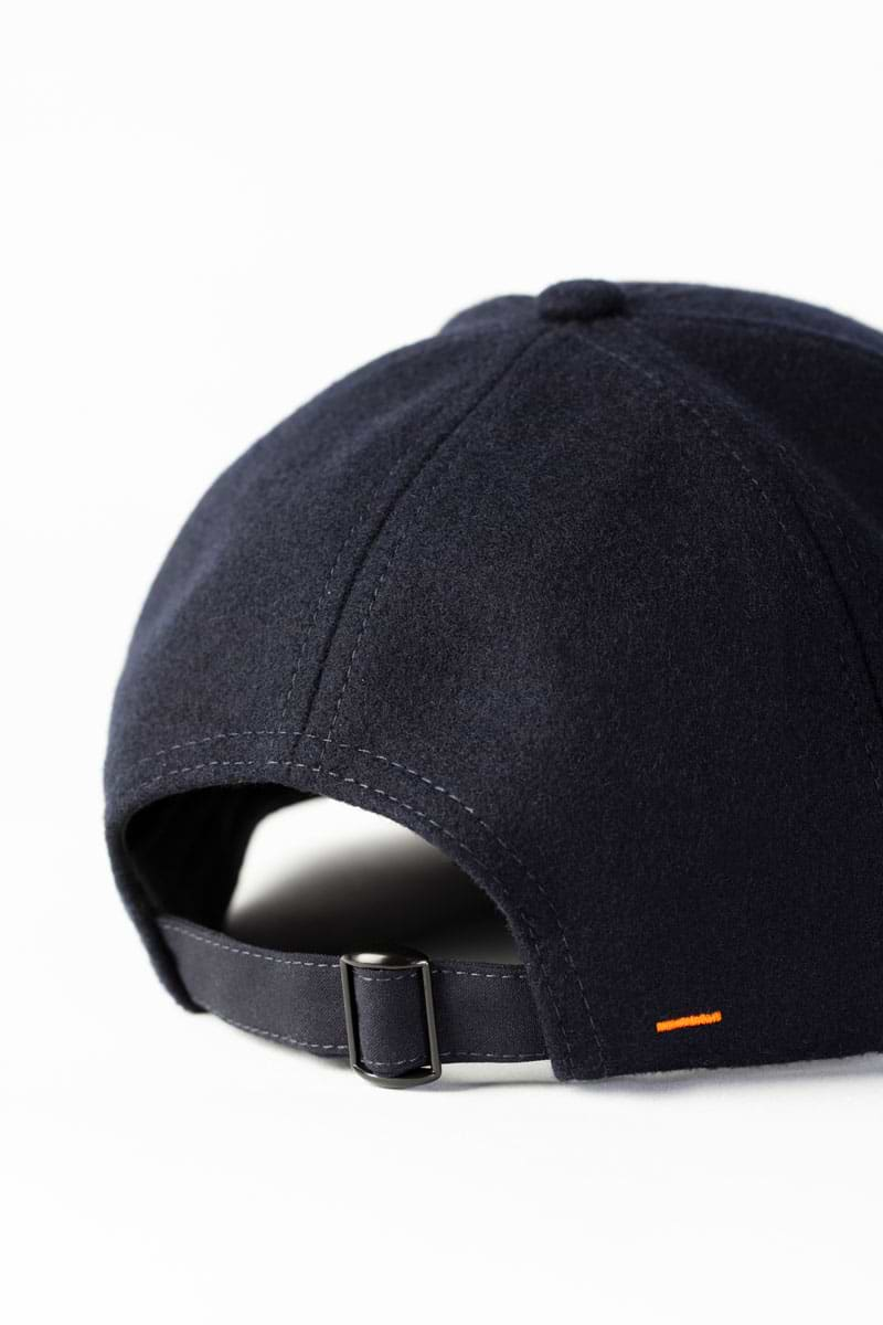 Wool Baseball Cap Navy Blue