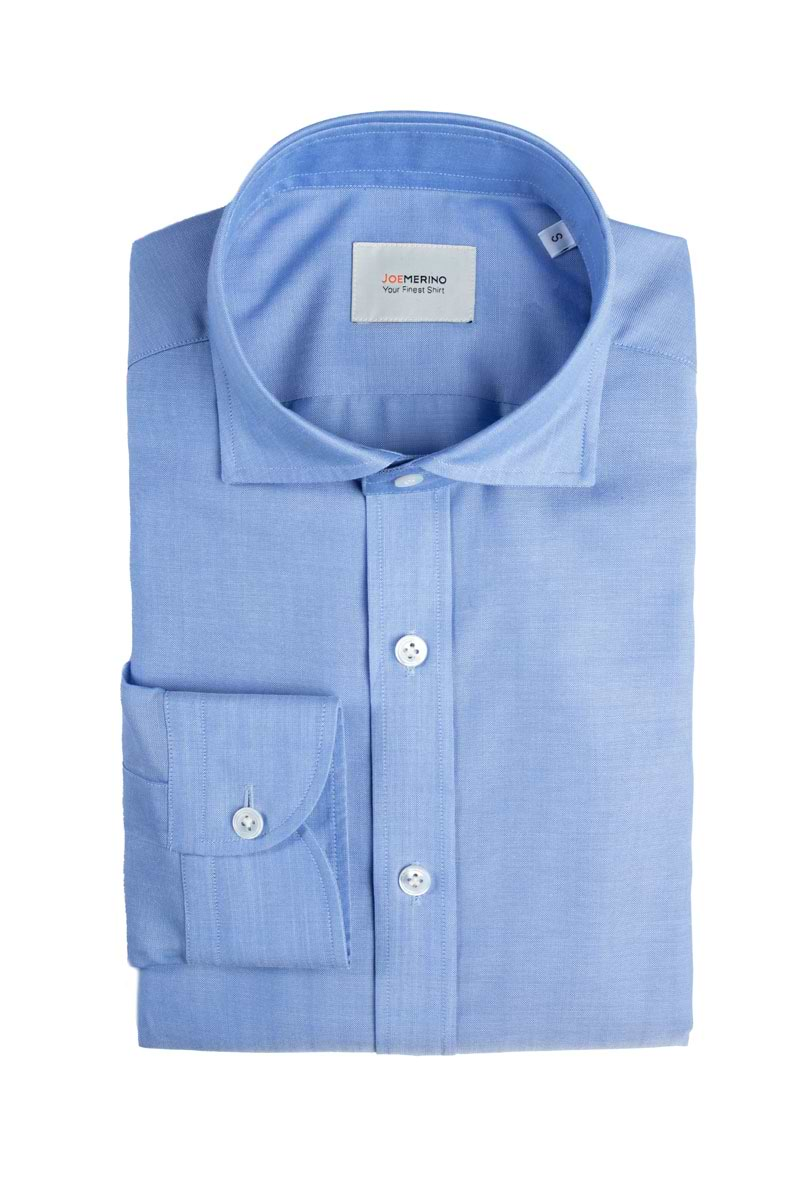 Joe Woven Shirt Extra Long Chambray Light Blue 