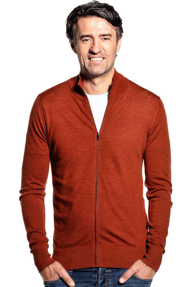 Joe Riva Cardigan Zip Copper Canyon