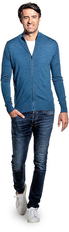 Joe Riva Cardigan Zip Federal Blue 