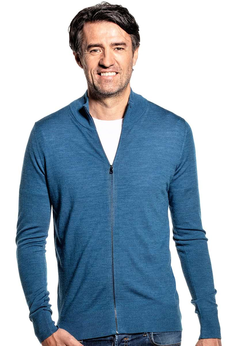 Joe Riva Cardigan Zip Federal Blue 