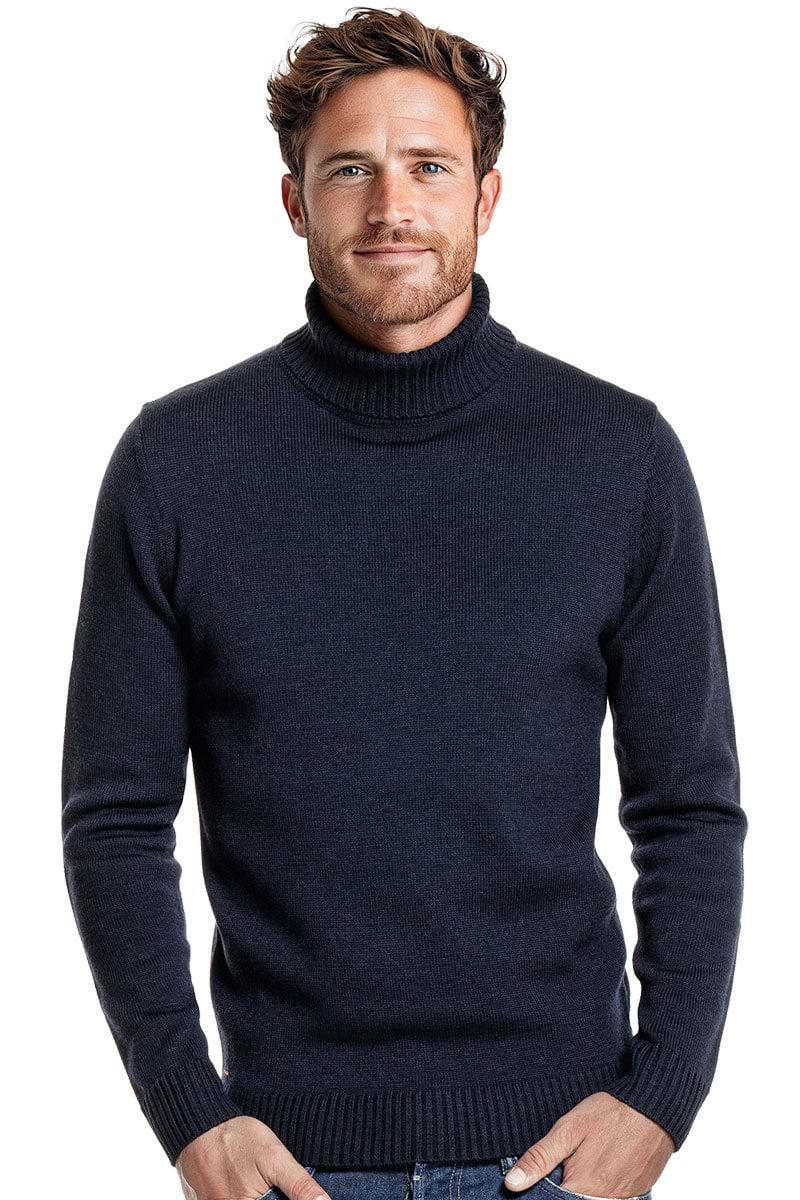 Col Neck True Navy