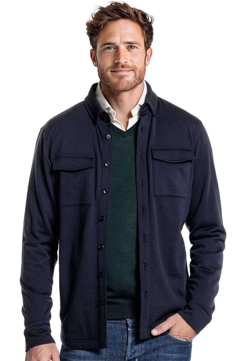 Joe Overshirt Pockets Very Dark Navy