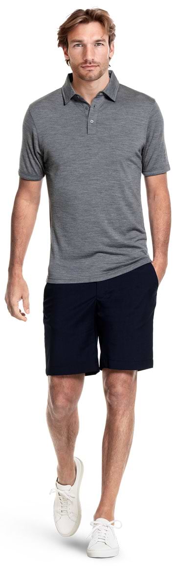 Joe Shirt Polo Short Sleeve Harvard Grey