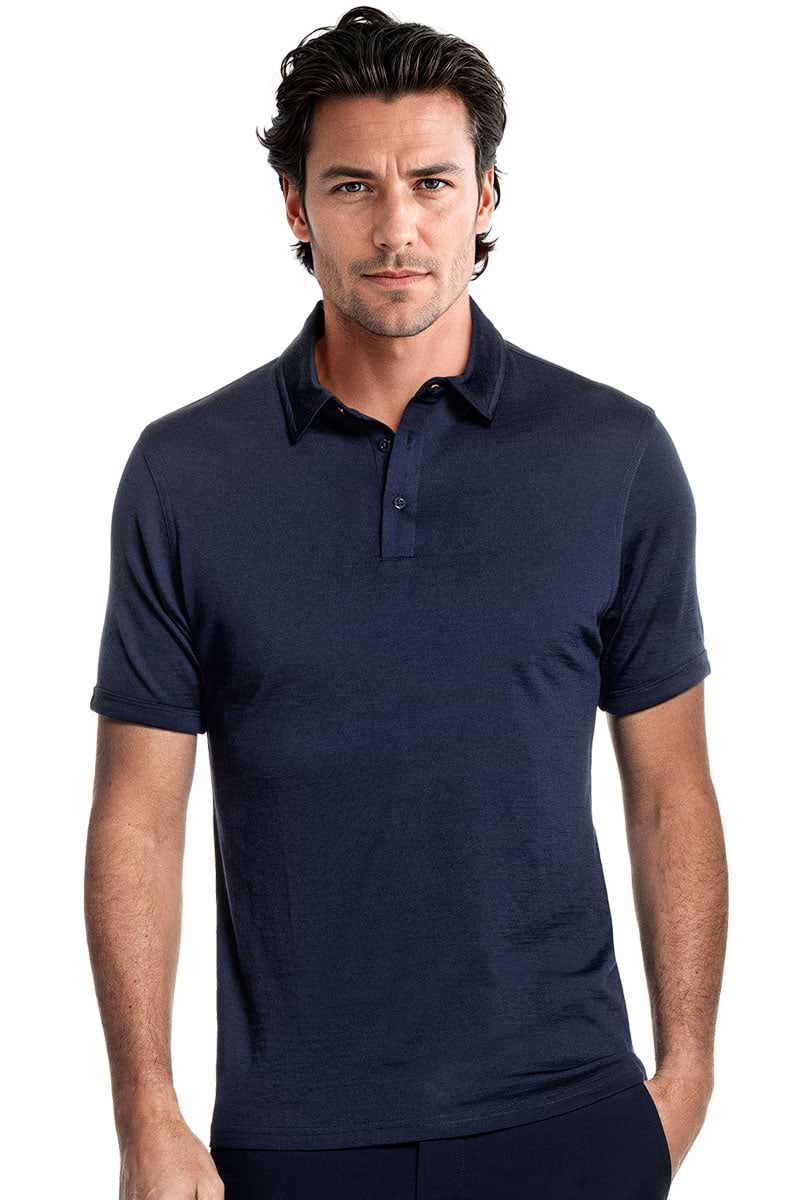 Shirt Polo Short Sleeve Navy Blue