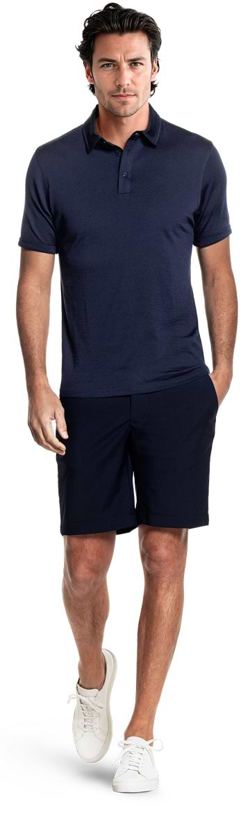 Shirt Polo Short Sleeve Navy Blue