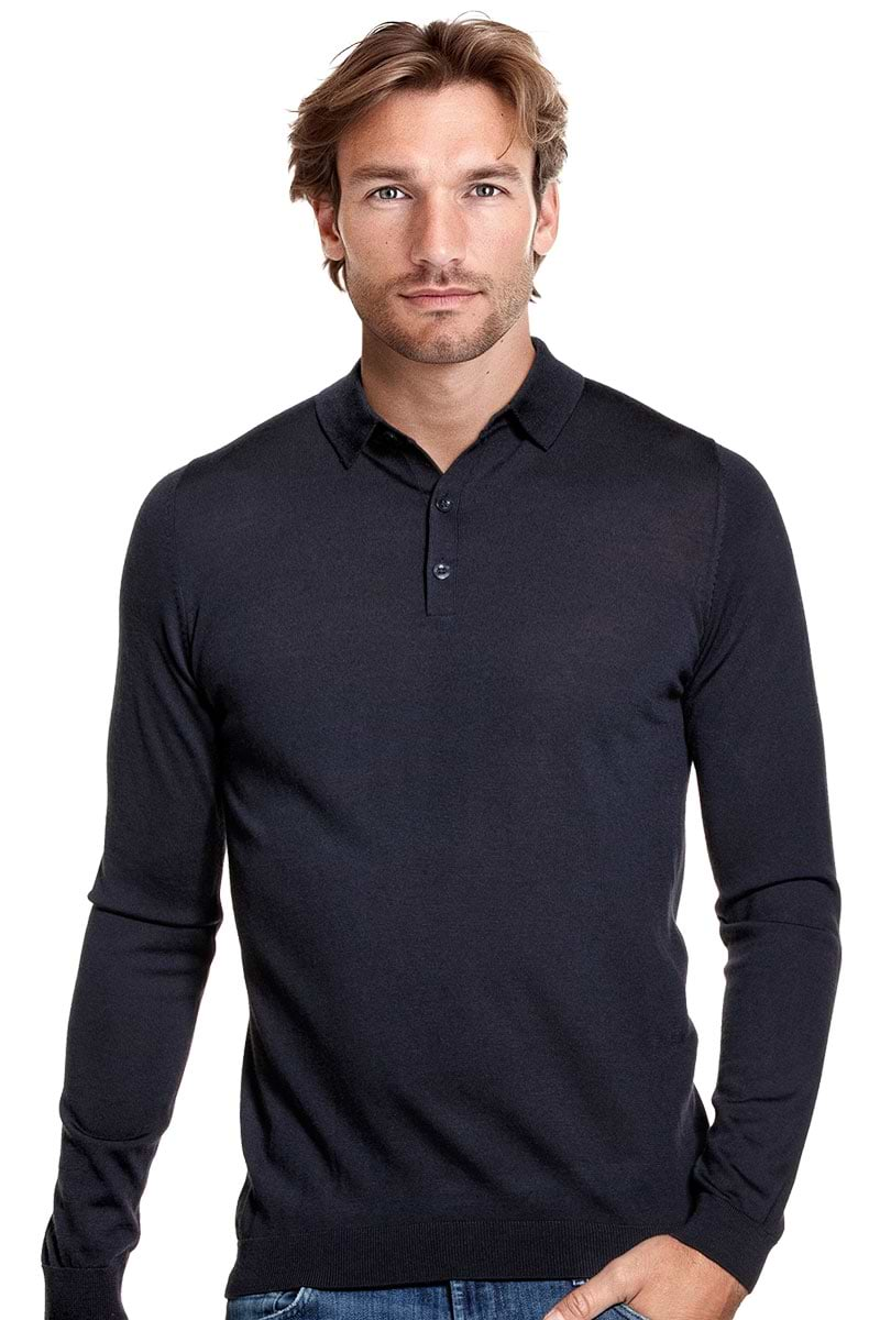 Riva Buttons Long Sleeve True Navy