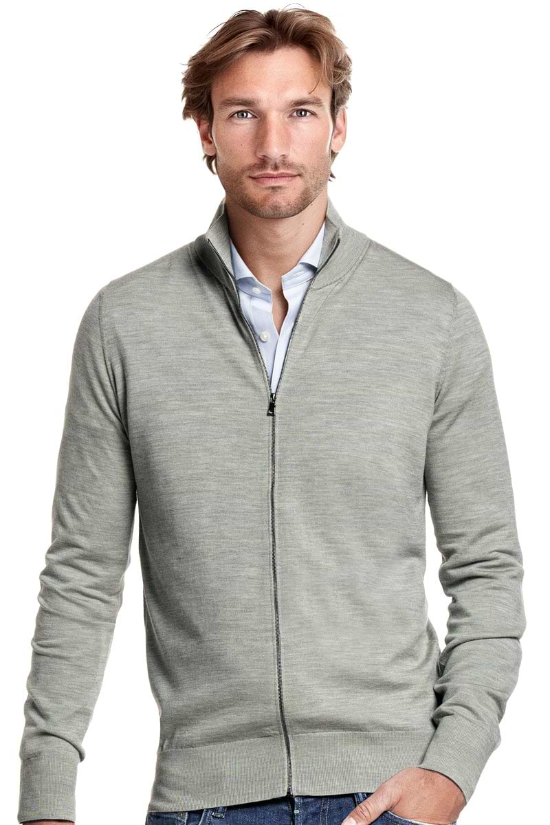 Riva Cardigan Zip Hazy Green