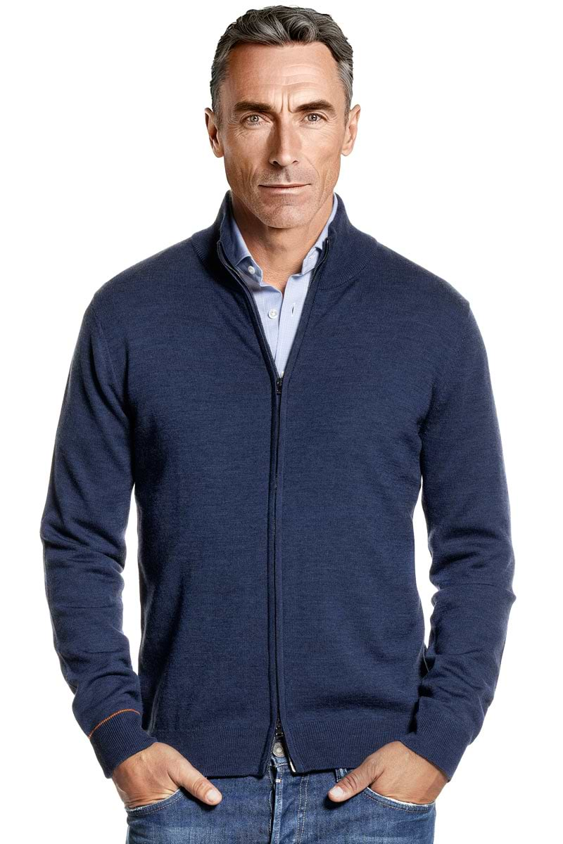 Joe Cardigan 2-Way Zip Summernight Navy