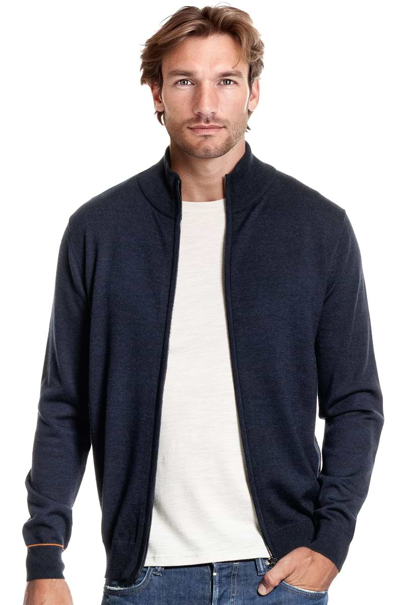 Joe Cardigan 2-Way Zip True Navy