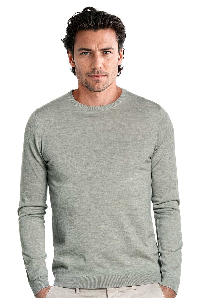 Blue Label Classic Crew Hazy Green