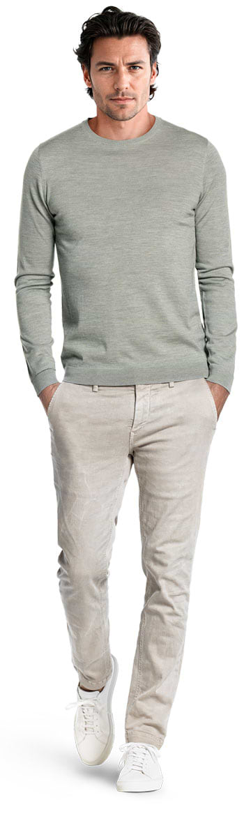 Blue Label Classic Crew Hazy Green
