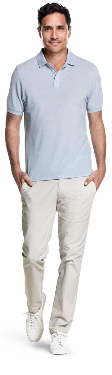Blue Label Polo Pique Blue Argentina