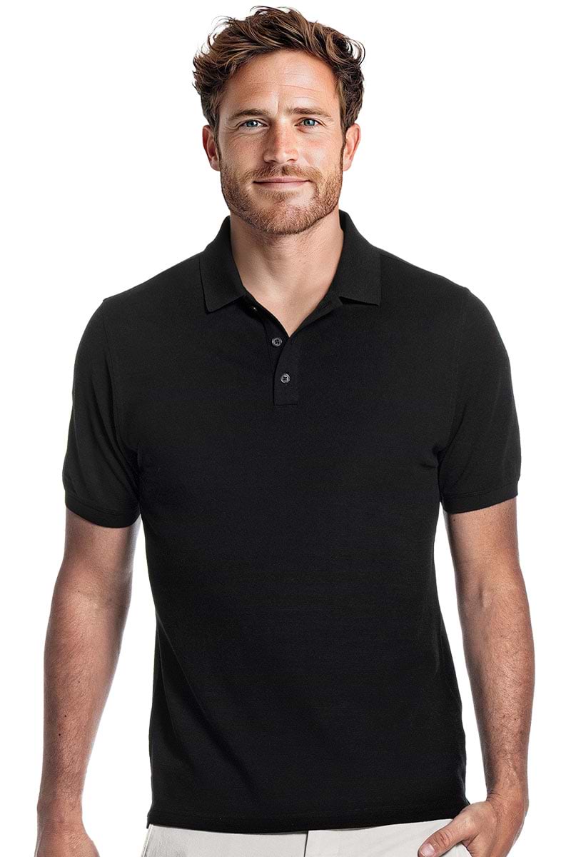 Blue Label Polo Pique Deep Black