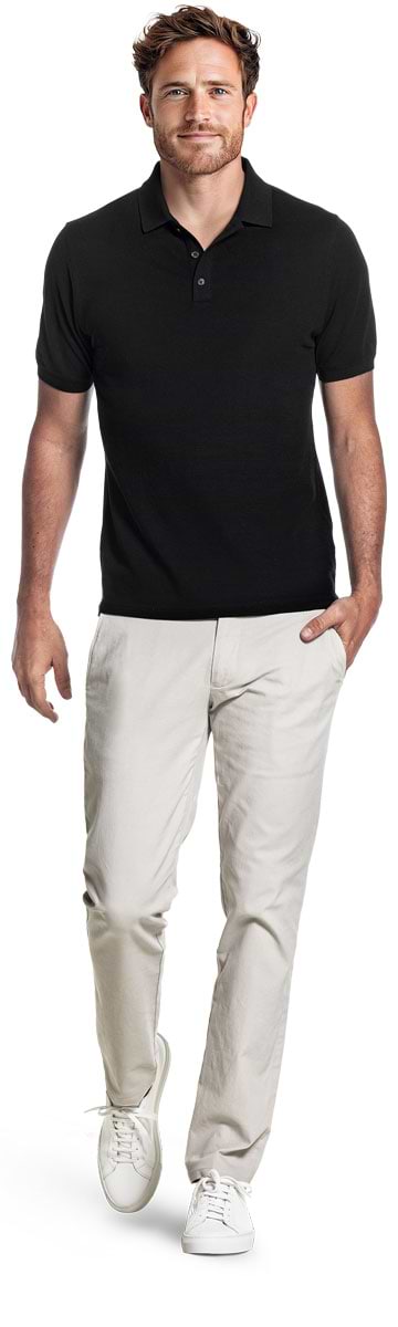 Blue Label Polo Pique Deep Black