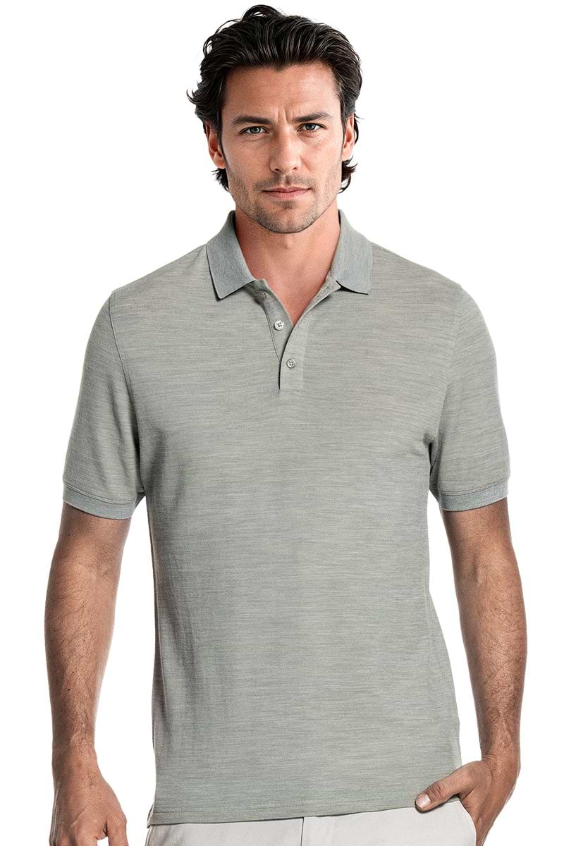 Blue Label Polo Pique Hazy Green