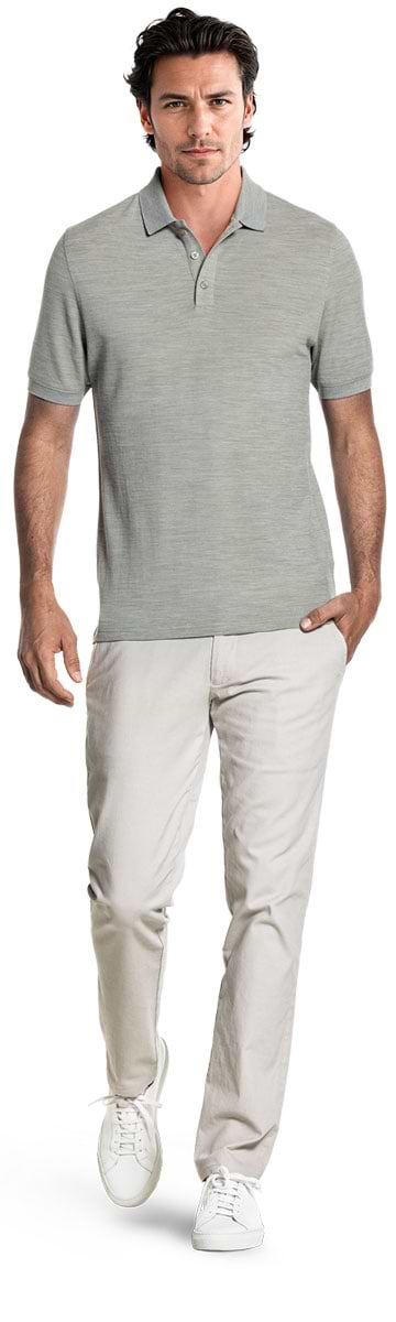 Blue Label Polo Pique Hazy Green