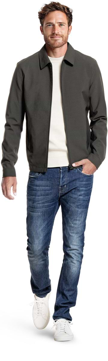 Harrington Jacket Kaki Grey